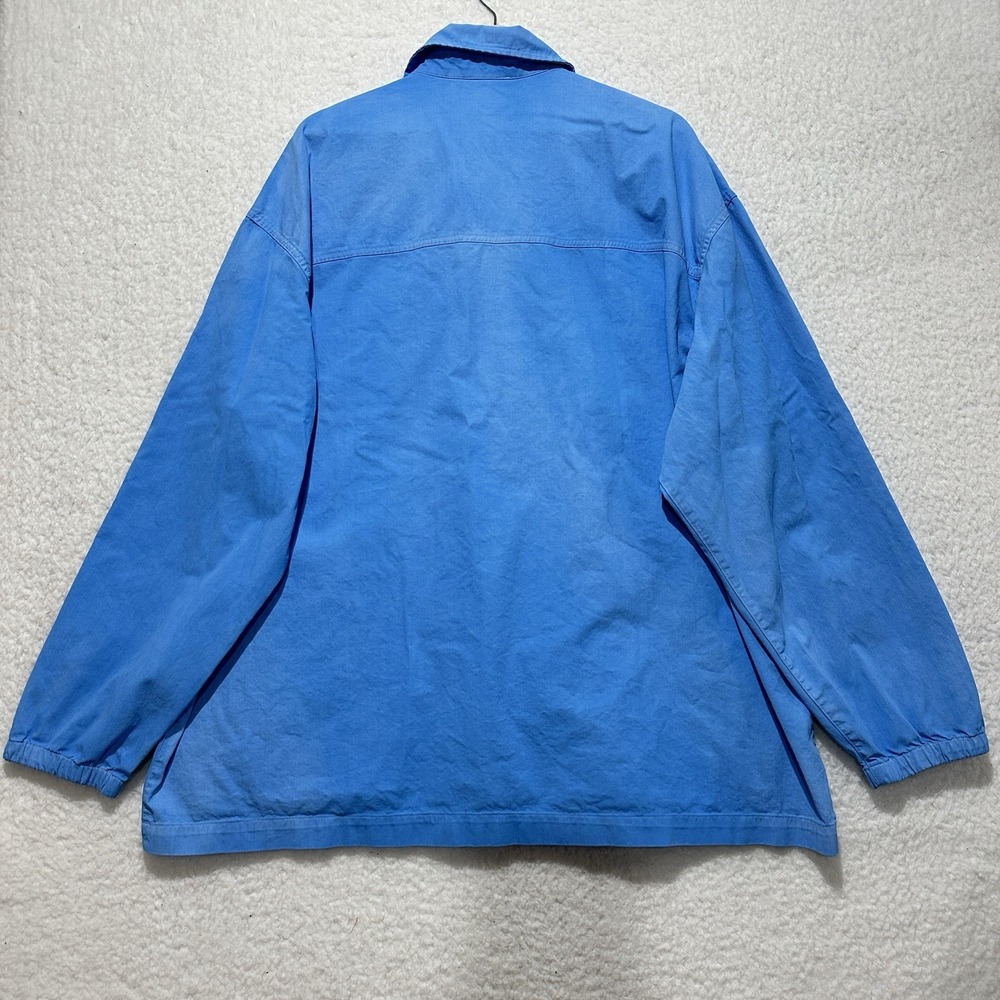 Adidas Essentials Jacket Blue Snap Front Dye Loos… - image 2
